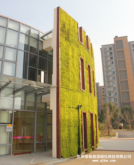 苏州生态科技城翡翠幼儿园弧形垂直绿化幕墙2
