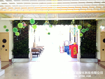 苏州娄葑第一中心幼儿园室内绿墙1